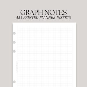 A5, Stampato, Note grafiche, Carta millimetrata, Inserti per planner, Ricarica per planner, Confezione di note, Ricarica, Lusso, Migliore qualità, Diario, Planner