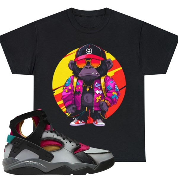 Shirt To Match Air Flight Huarache Airbrush Bordeaux Unisex Tee Ape Shirt Gift For Huarache Shirt Sneaker T Shirt Sneaker Tee FD0189 001