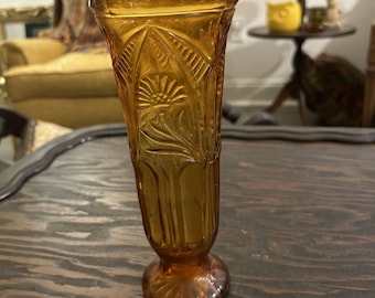 1 vases vintage en ambre, Italie, milieu du XXe siècle