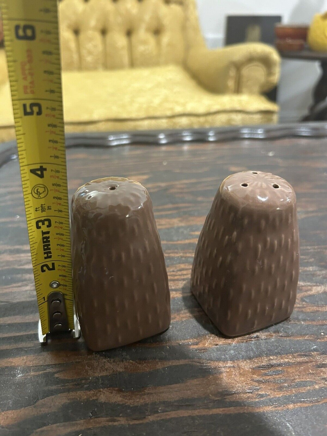 Set RUFF HEWN Red Stitch Pattern Stoneware Salt & Pepper Shakers - Etsy