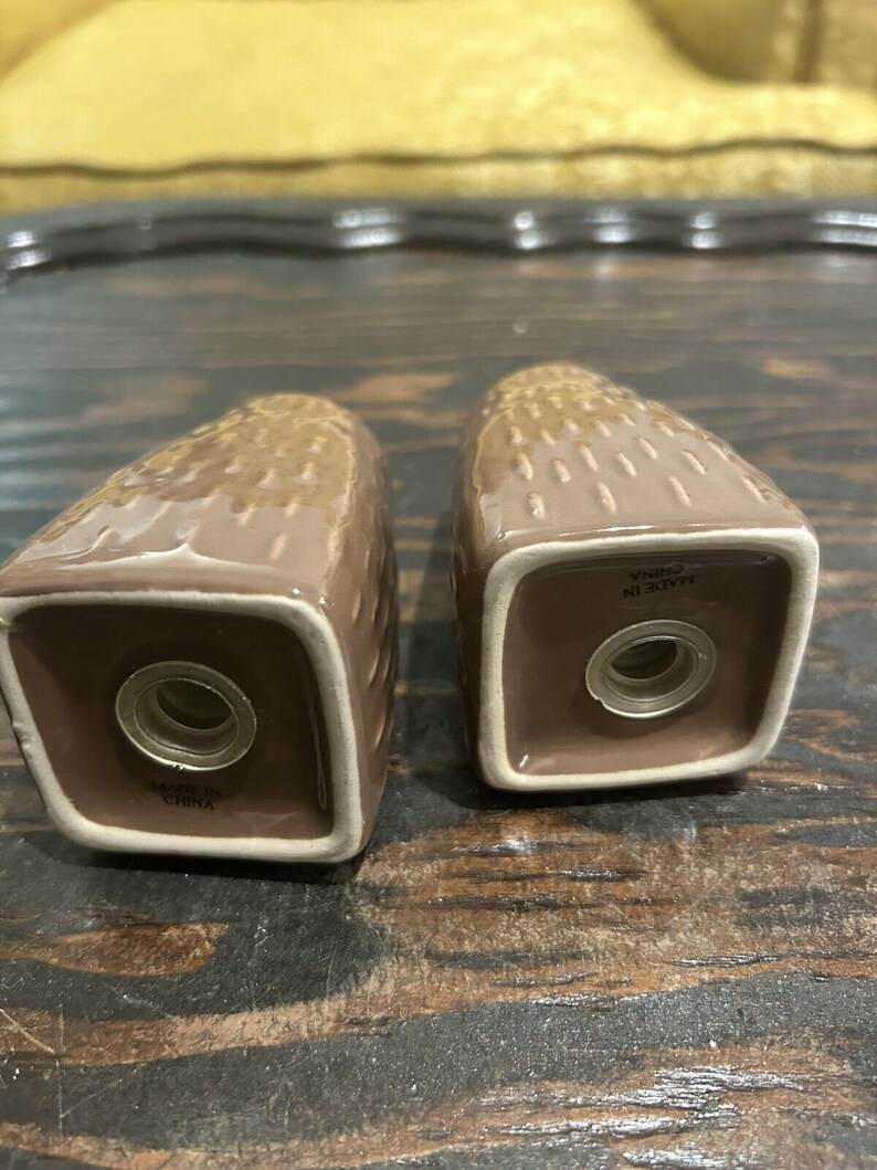 Set RUFF HEWN Red Stitch Pattern Stoneware Salt & Pepper Shakers - Etsy
