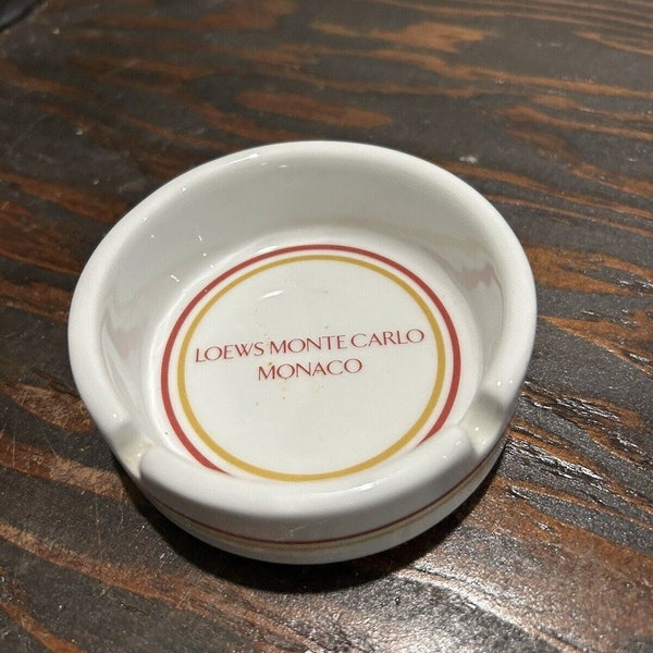 Vintage Loews Monte Carlo Monaco Advertising Ashtray Bauscher Weiden, Germany