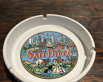 Keramik San Diego Souvenir Aschenbecher Pre Besitz