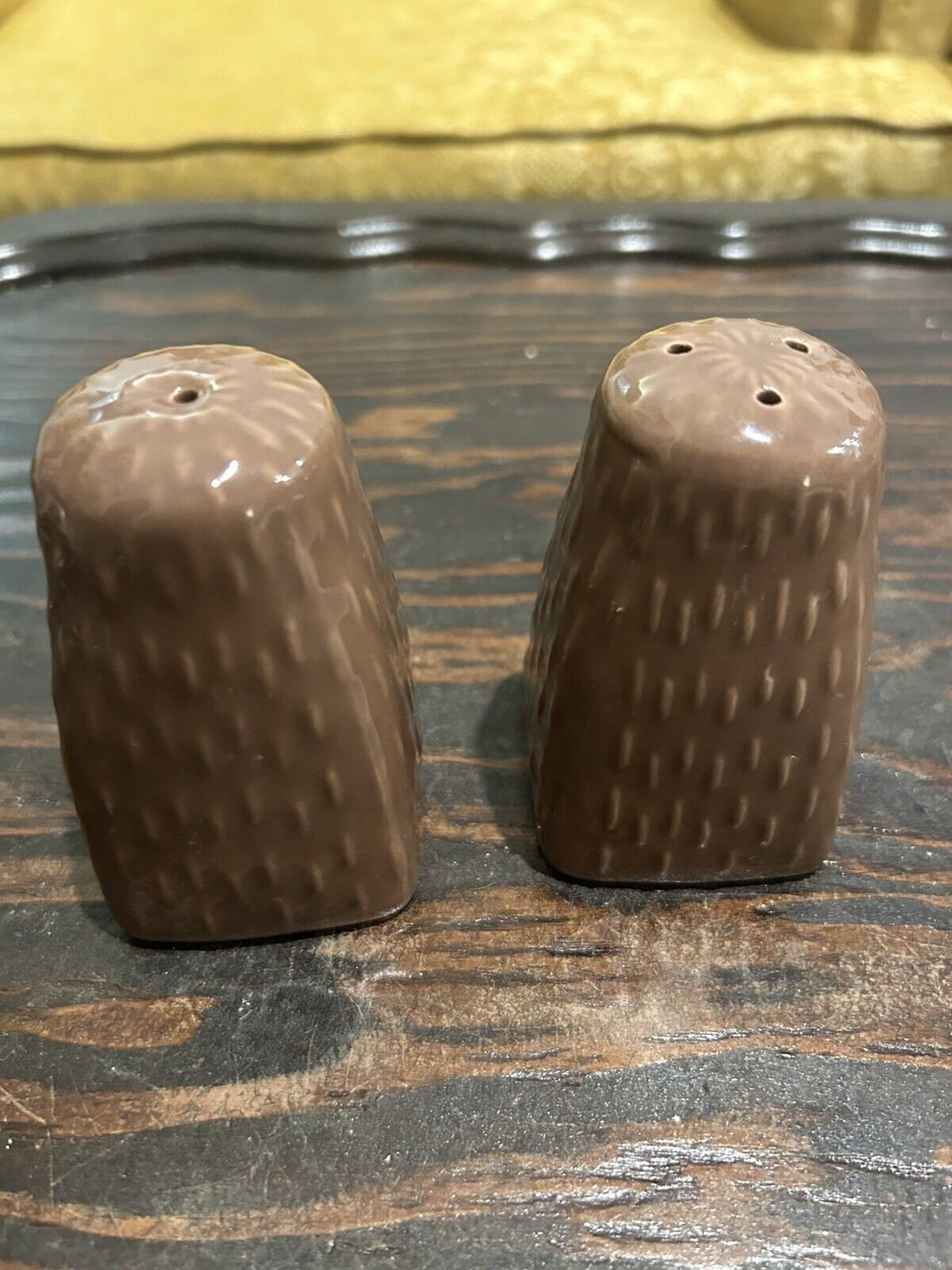 Set RUFF HEWN Red Stitch Pattern Stoneware Salt & Pepper Shakers - Etsy