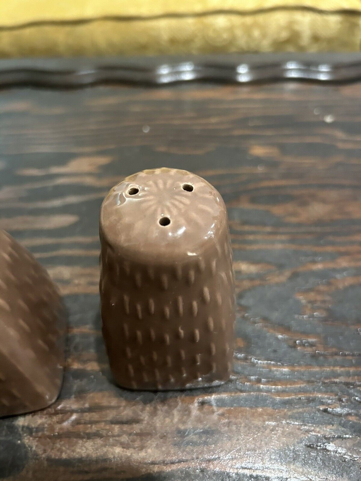 Set RUFF HEWN Red Stitch Pattern Stoneware Salt & Pepper Shakers - Etsy