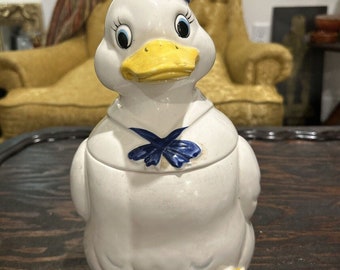 Fred Roberts Cookie Jar Sailor Duck Ceramic Canister San Fran Japan Vintage READ