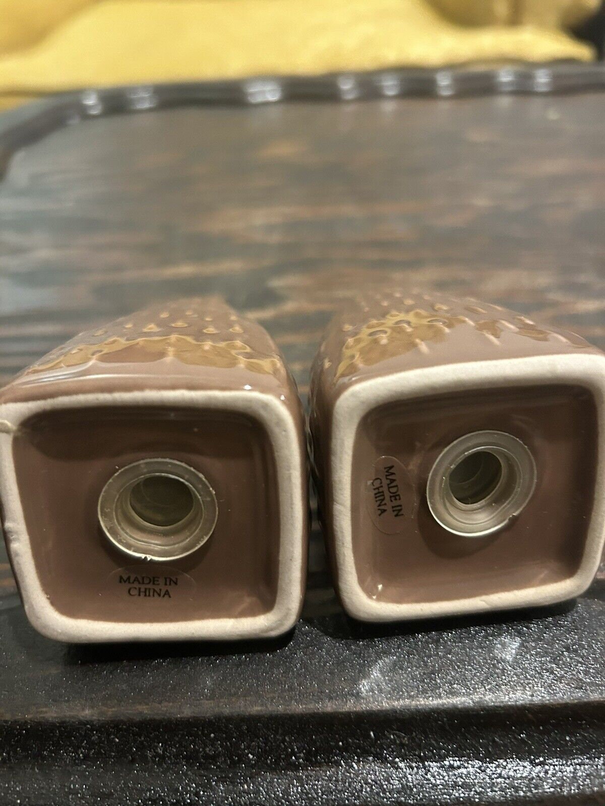 Set RUFF HEWN Red Stitch Pattern Stoneware Salt & Pepper Shakers - Etsy