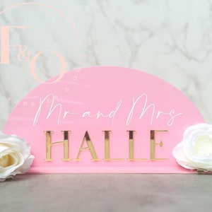 Tavolo principale per matrimonio / Cartello per tavolo degli sposi / Cartello per signor e signora / Cartello per tavolo / Tavolo degli sposi / Colori multipli