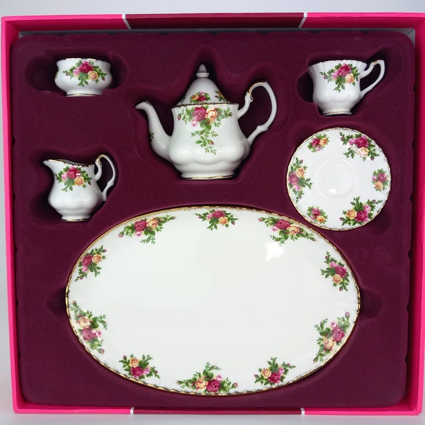 Royal Albert Country Rose Tea Set Etsy UK