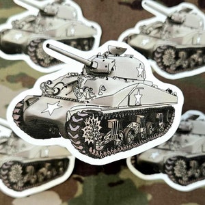 Message Sticker Tank M4 Sherman Sticker | US Army Sticker | Army Sticker | Tank Sticker ...