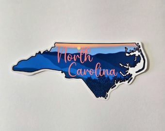 North Carolina Mountains Sticker | NC Mountains Sticker | NC Sticker | Water-resistant Sticker