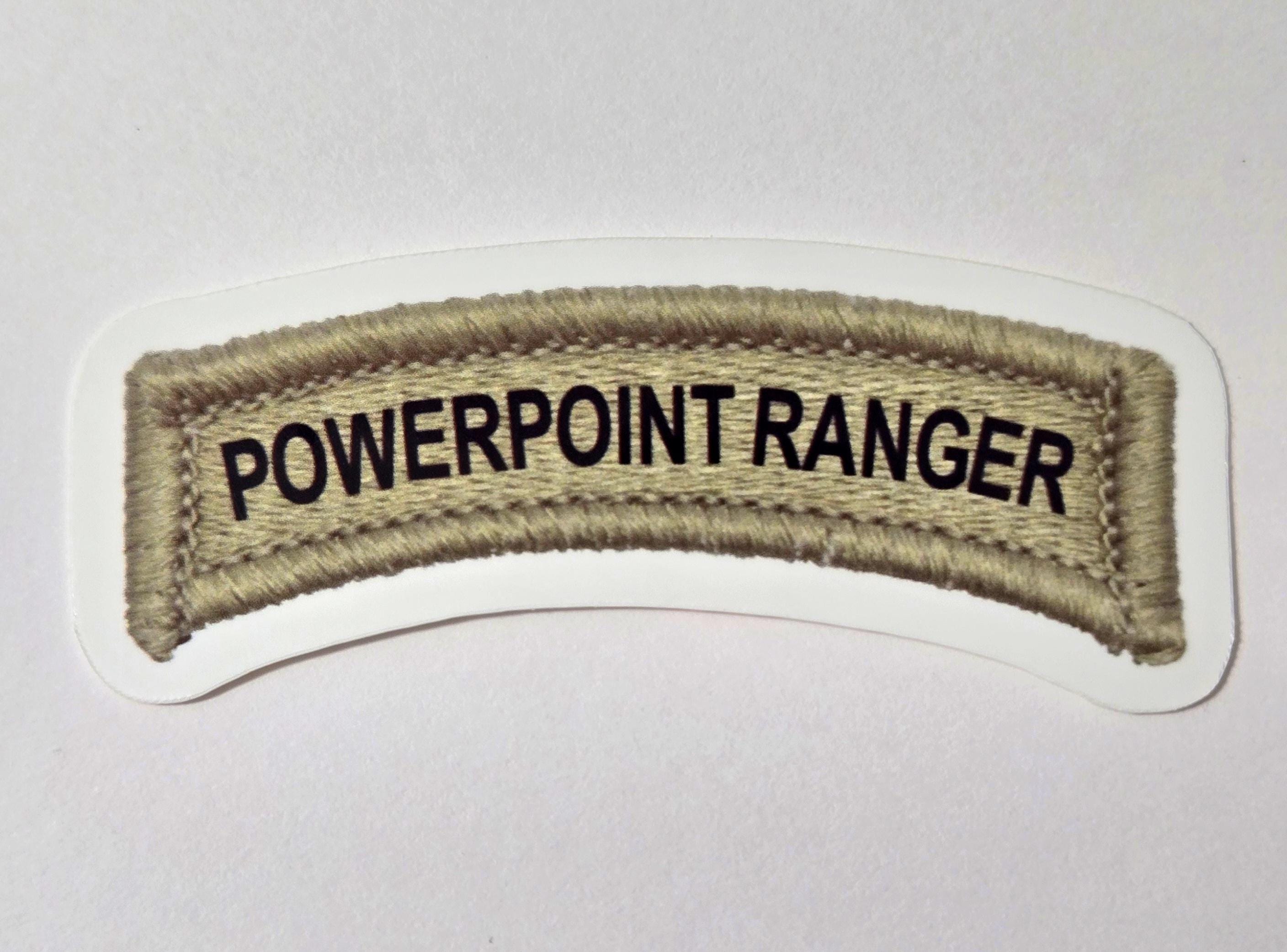 Army Scroll Stickerpower Point Ranger Powerpoint Ranger Sticker | Army Humor Sticker | US Army Sticker ...