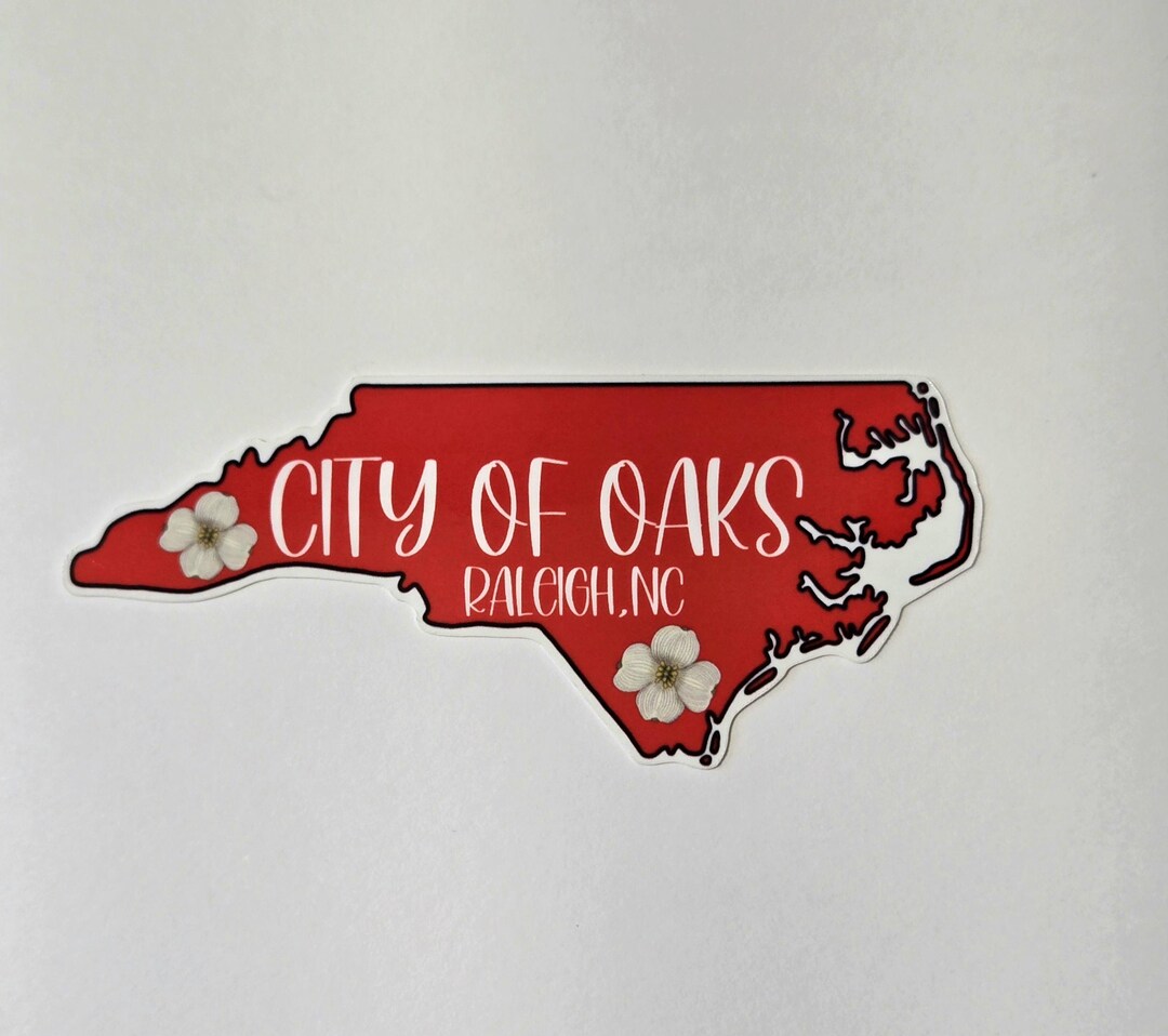 City of Oaks Sticker | Raleigh Nc Sticker | NC Sticker | Water ...