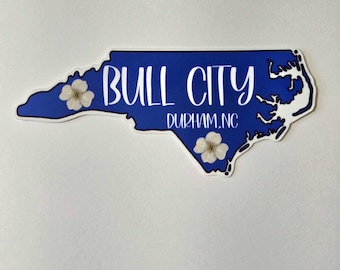 Bull city Sticker | Durham Nc Sticker | NC Sticker | Water-resistant Sticker
