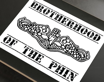 United States Brotherhood of the Phin Submarine Dolphins Kiss-Cut Vinyl Decals