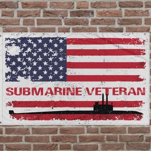 United States Submarine Veteran USA Flag