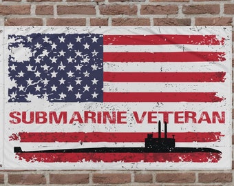 United States Submarine Veteran USA Flag