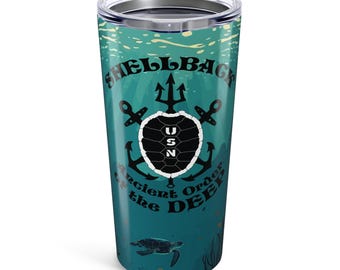 U.S. Shellback Ancient Order of the Deep Stainless Steel Tumbler 20oz