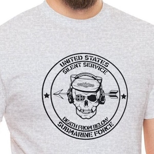 United States Submarine Force Silent Service Death From Below Unisex Heavy Cotton Tee