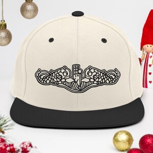 United States Submarine Dolphins Black Phins Snapback Hat