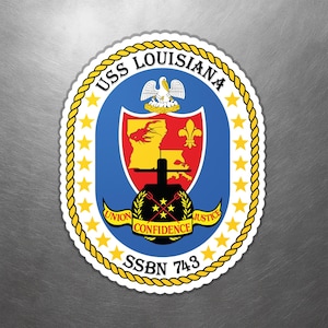 USS Louisiana SSBN 743 Silent Service U-Boot-Aufkleber Kiss-Cut Vinyl Aufkleber