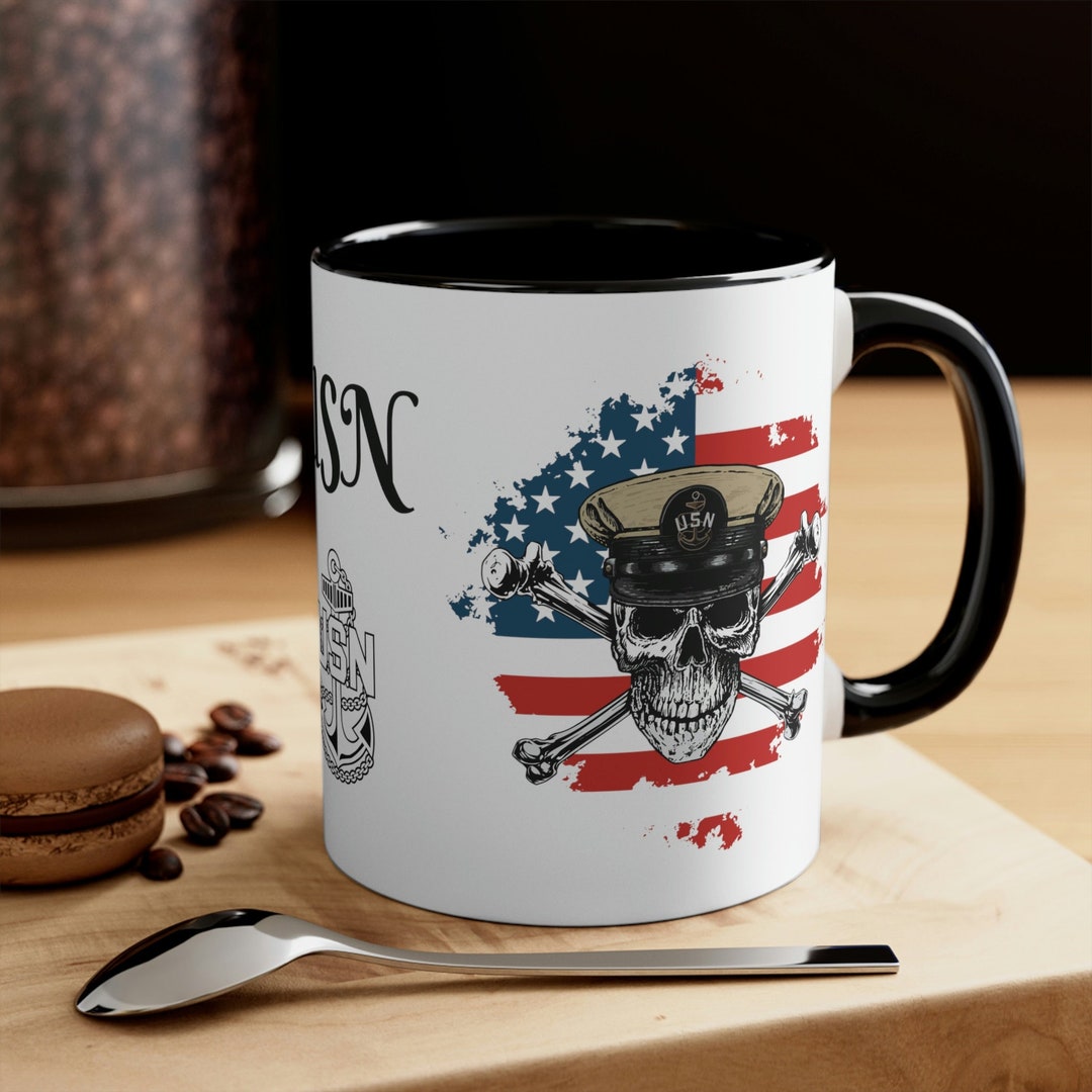 Navy Chief Skull & Crossbones on American Flag CPO SCPO MCPO - Etsy