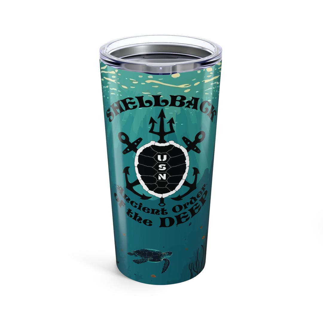 U.S. Shellback Ancient Order of the Deep Stainless Steel Tumbler 20oz ...