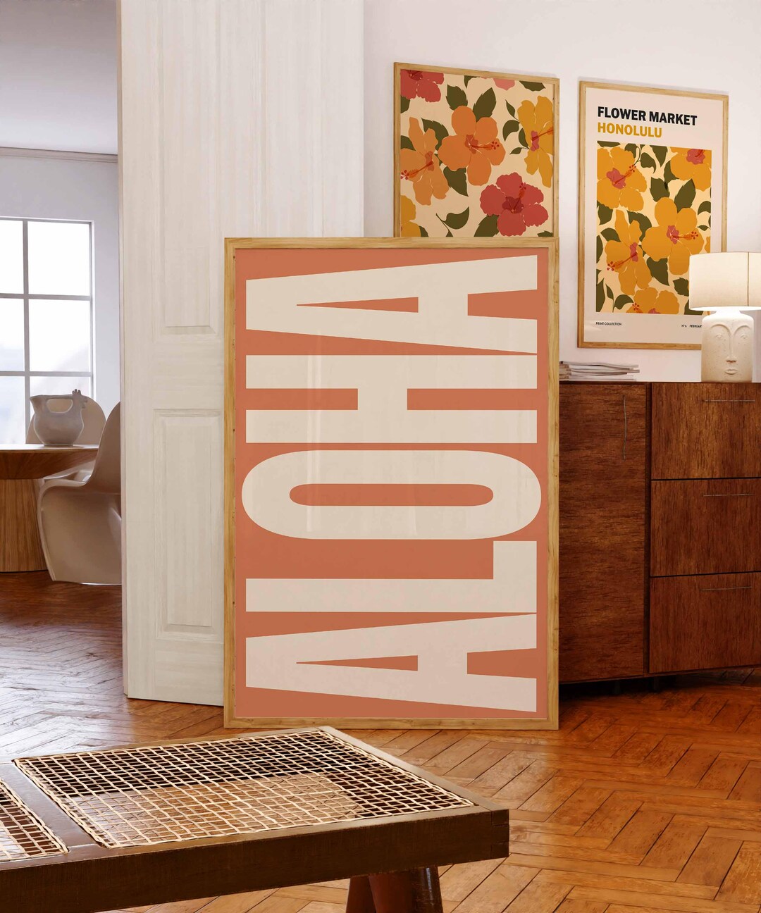 Aloha Print | Typography Poster | Trendy Wall Art | Retro Poster ...