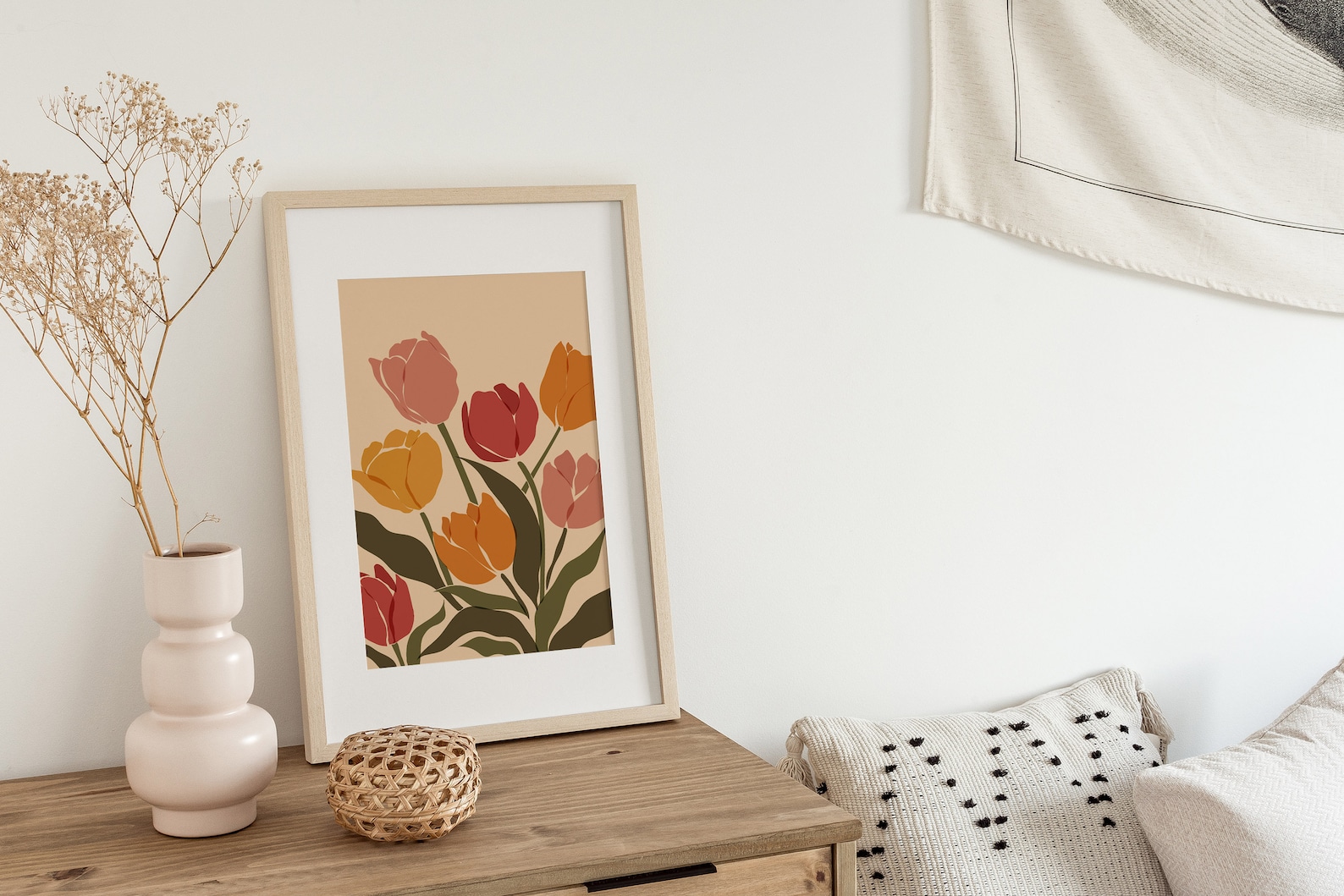 Abstract Tulip Art Print | Flower Market Botanical Poster (instant ...
