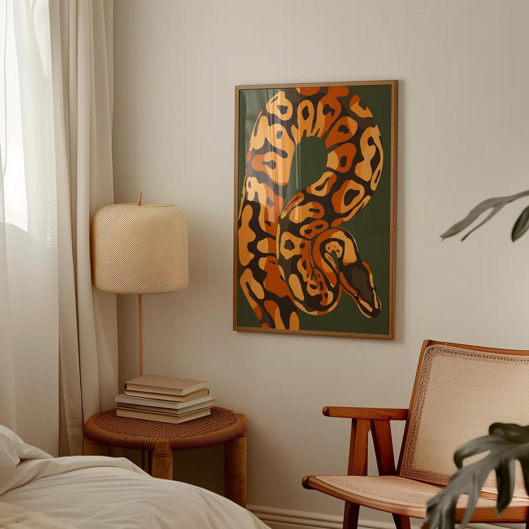 Ball Python Art Print | Colorful Snake Illustration (digital Download ...