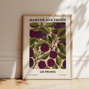 Plums Art Print | Fruit Market Print | Abstract Art | Botanical Art ...