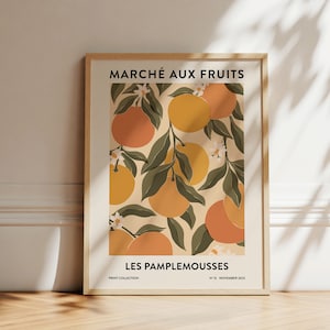 Grapefruit-Druck | Obstmarkt Druck | Abstrakte Kunst | Botanische Kunst | Grapefruit-Illustration | Druckbare Küchenkunst | Digitaler Download
