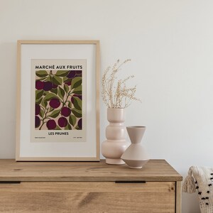 Plums Art Print | Fruit Market Print | Abstract Art | Botanical Art ...
