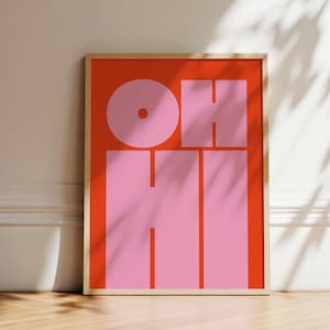 OH HI Druck | Poster modern Typografie | Trendige Wandkunst | Fettschrift Poster | Galerie Wandkunst | Druckbare Kunst | Sofortiger digitaler Download
