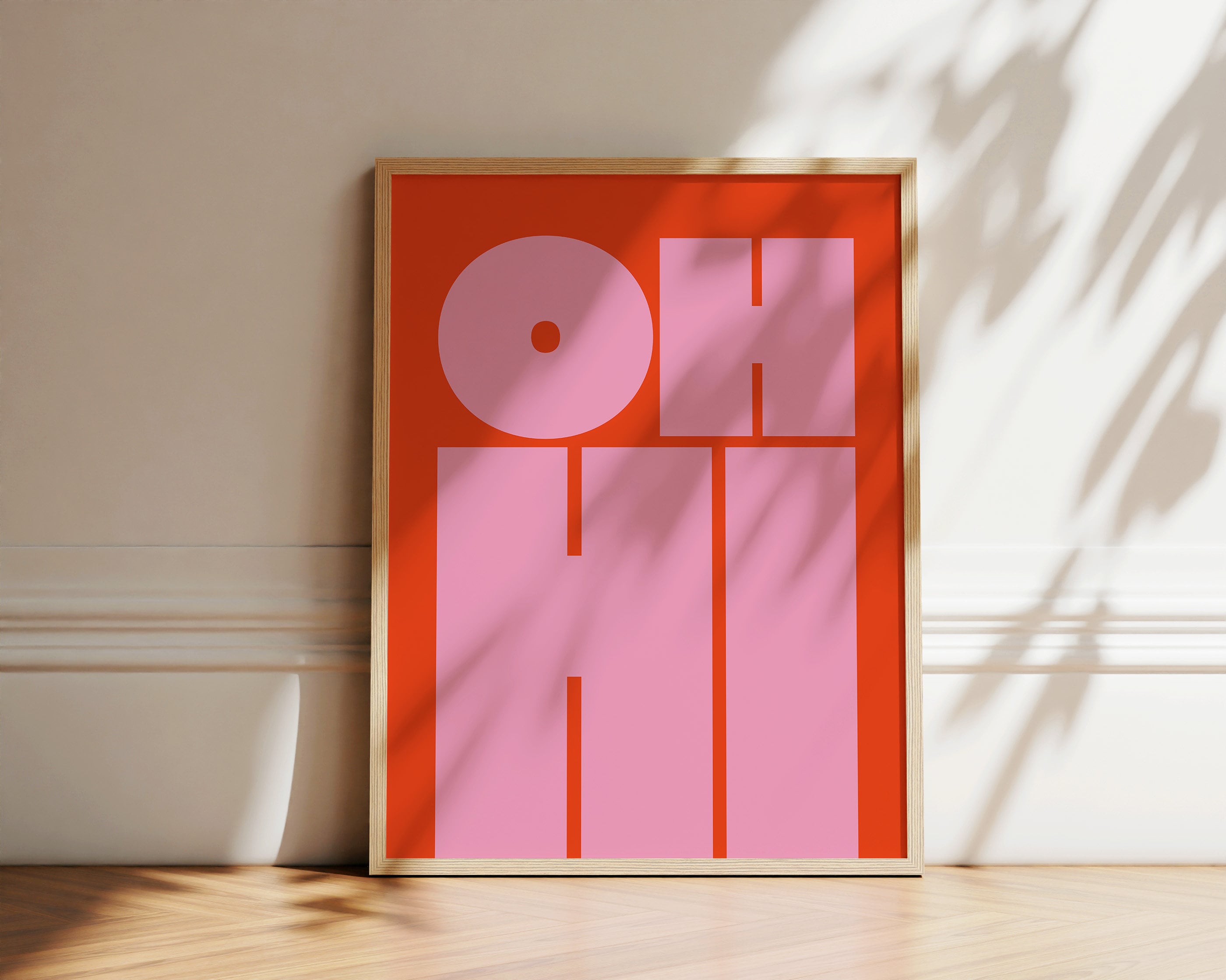 OH HI Print | Modern Typography Poster | Trendy Wall Art | Bold