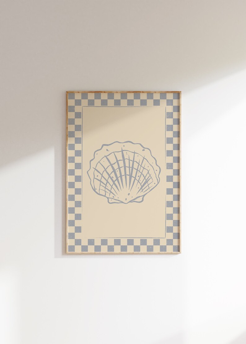 Seashell Art Print | Summer Shell Print | Seashell Ink Drawing ...