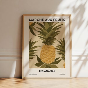 Ananas Druck | Obst Markt Print | Abstrakte Kunst | Poster mit Pflanzenmotiv Ananas Illustration | Druckbare Kunst | Digitaler Download