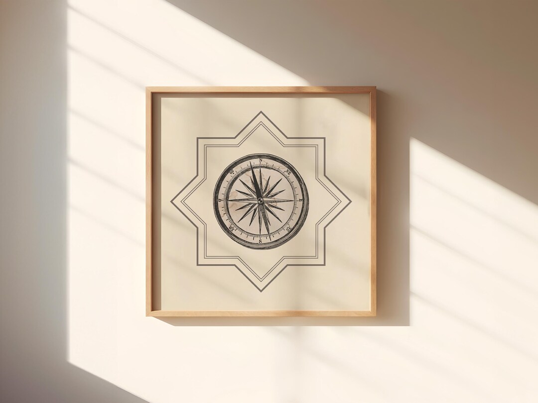 Vintage Compass Print | Compass Painting | Vintage Drawing | Gallery ...