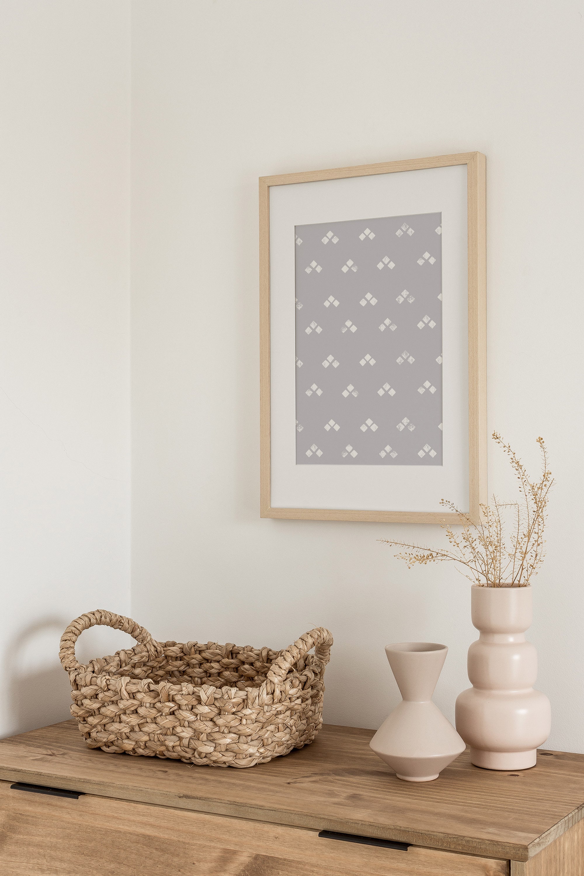 Boho Block Print Art | Modern Bohemian Woodblock Pattern (instant ...