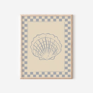 Seashell Art Print | Summer Shell Print | Seashell Ink Drawing ...