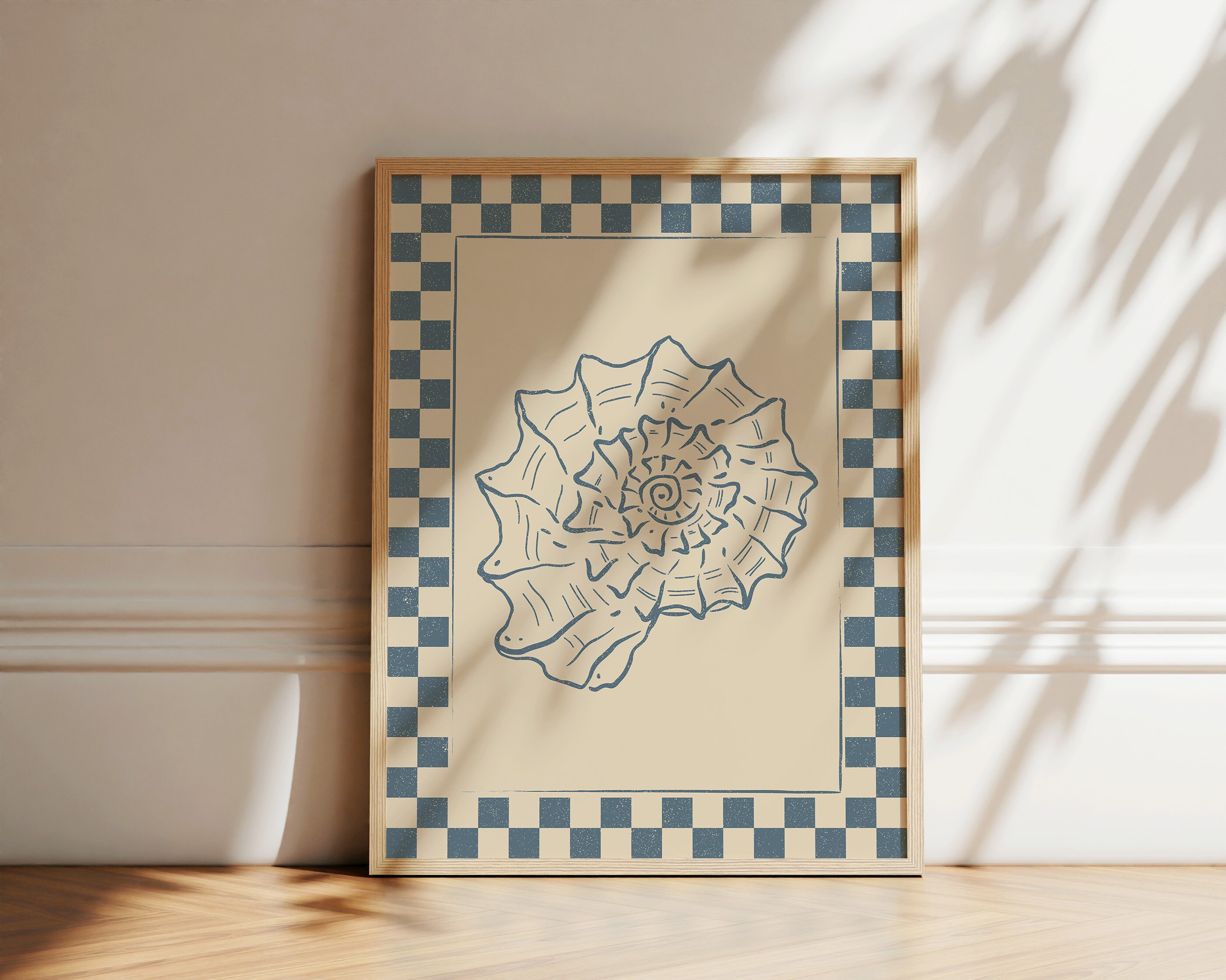 Seashell Art Print | Summer Shell Print | Seashell Ink Drawing ...