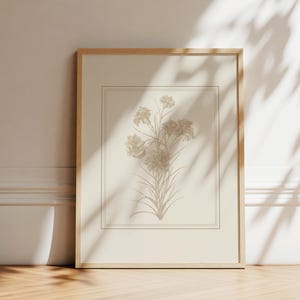 Vintage Floral Print | Botanical Flower Lithograph | Floral Drawing | Gallery Wall Art | Cottage Printable Art | Instant Digital Download