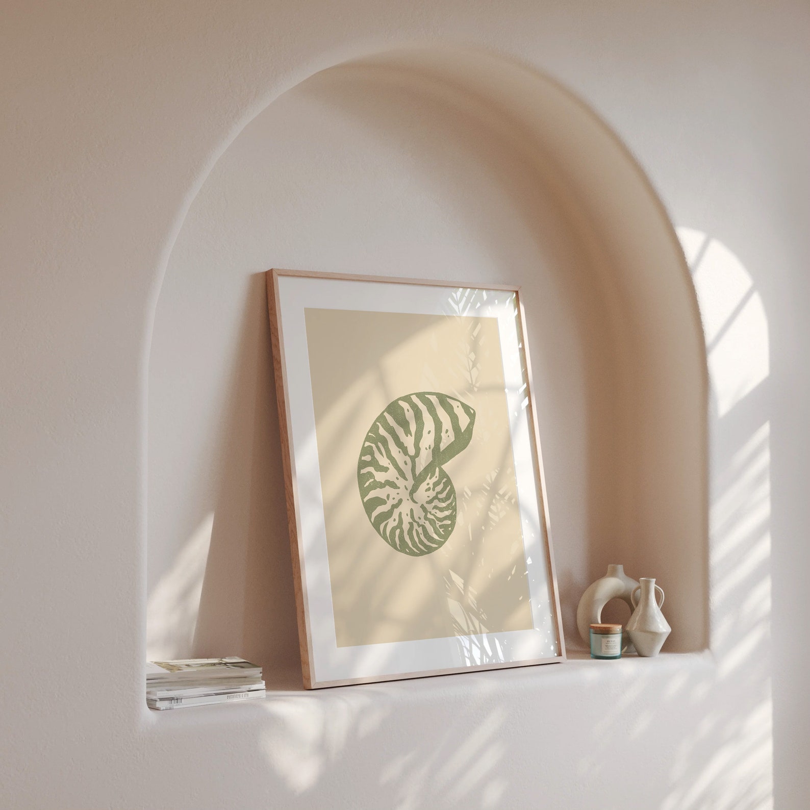 Seashell Art Print | Summer Shell Print | Seashell Ink Drawing ...