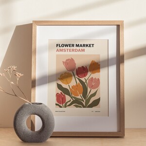 Tulip Art Print | Amsterdam Flower Market, Abstract Botanical (digital ...