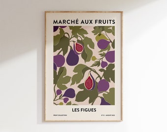 Figs Print | Fruit Market Print | Abstract Wall Art | Botanical Poster | Fig Illustration | Boho Artwork | Printable Kitchen Wall Art