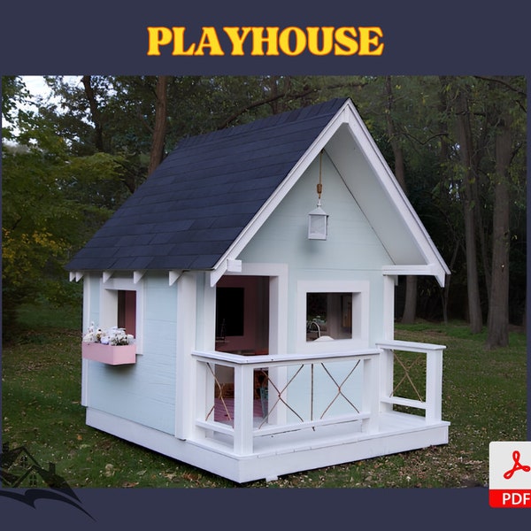 DIY Spielhaus Pläne, Spielhaus Holz, Spielhaus Pläne für Kinder, Spielhaus Outdoor, Spielhaus Baupläne, Spielhaus Holzbearbeitungspläne, Spielhaus