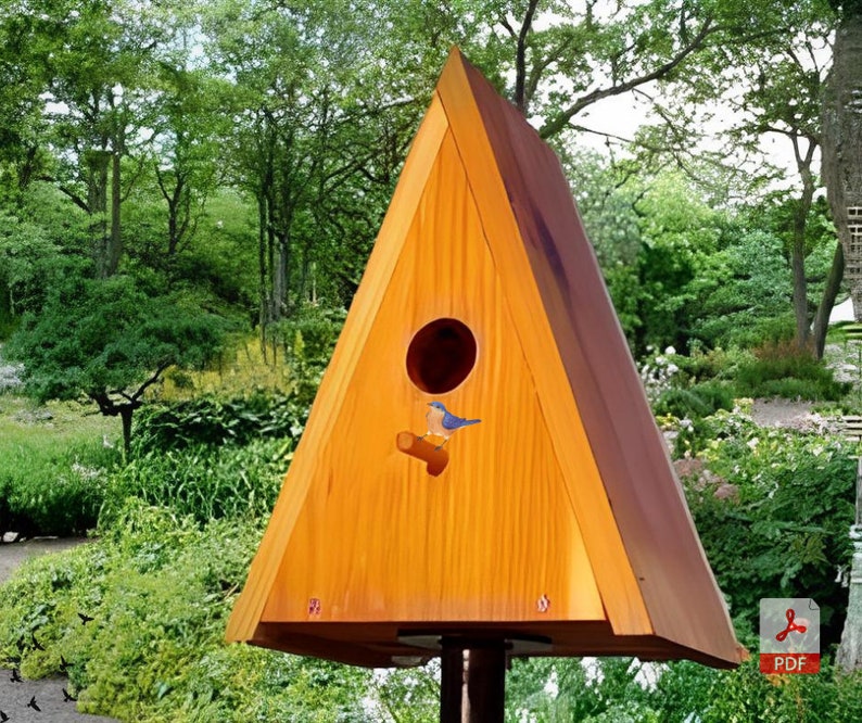 Triangular Bird House DIY Bird House Plans,birdhouse Outdoor,birdhouse,bird House Outdoor ...
