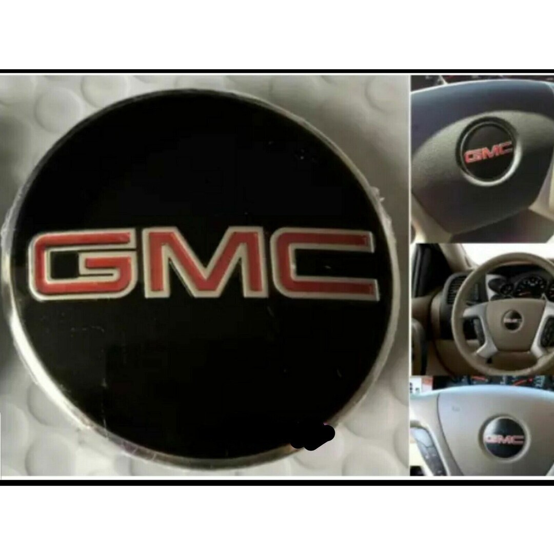 One 1pc Gmc Steering Wheel Emblem Logo Badge Sign Silverado Etsy