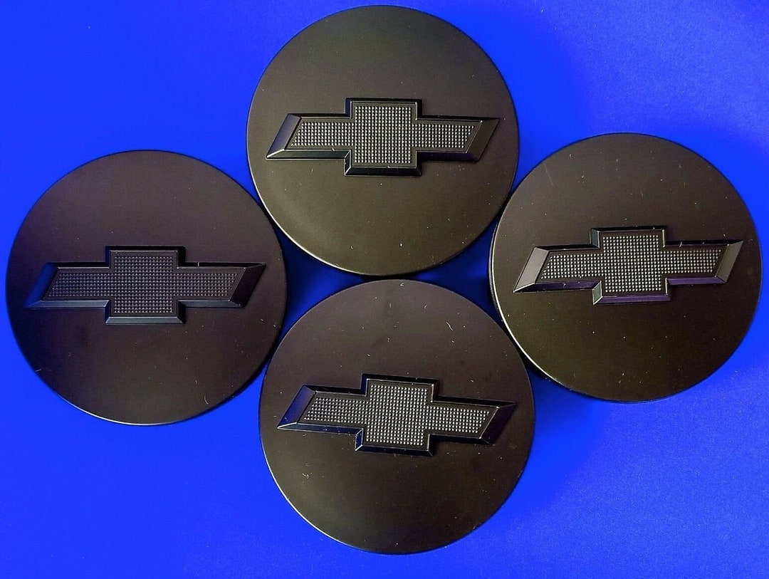 4 Matte Black Wheel Rim Center Hub Caps Logo for Silverado 1500 Suburban Tahoe 83MM Etsy