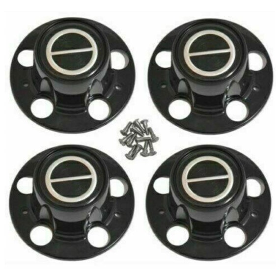 4pcs 1980 1996 Ford F150 Bronco Van Matteblack Wheel Hub Center